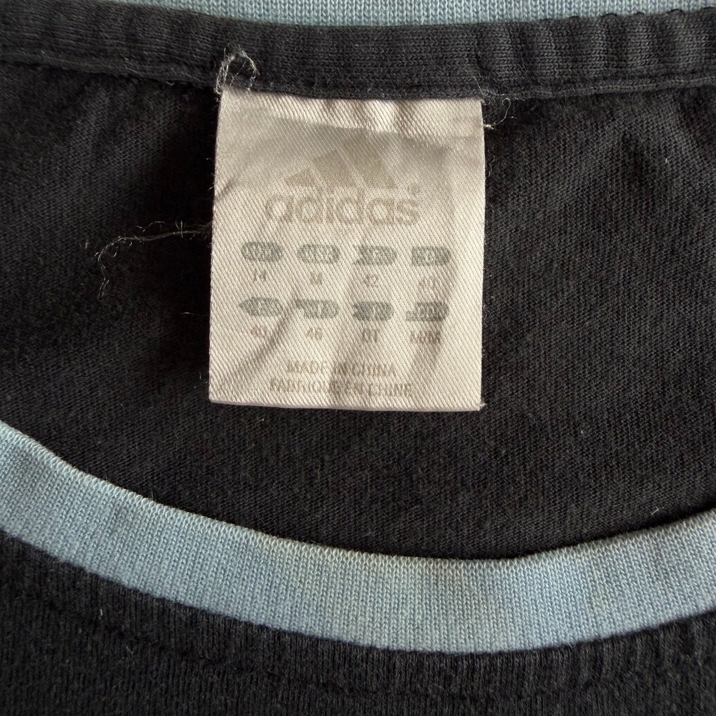 Y2K Adidas Spell Out Ringer Baby Tee - M/L