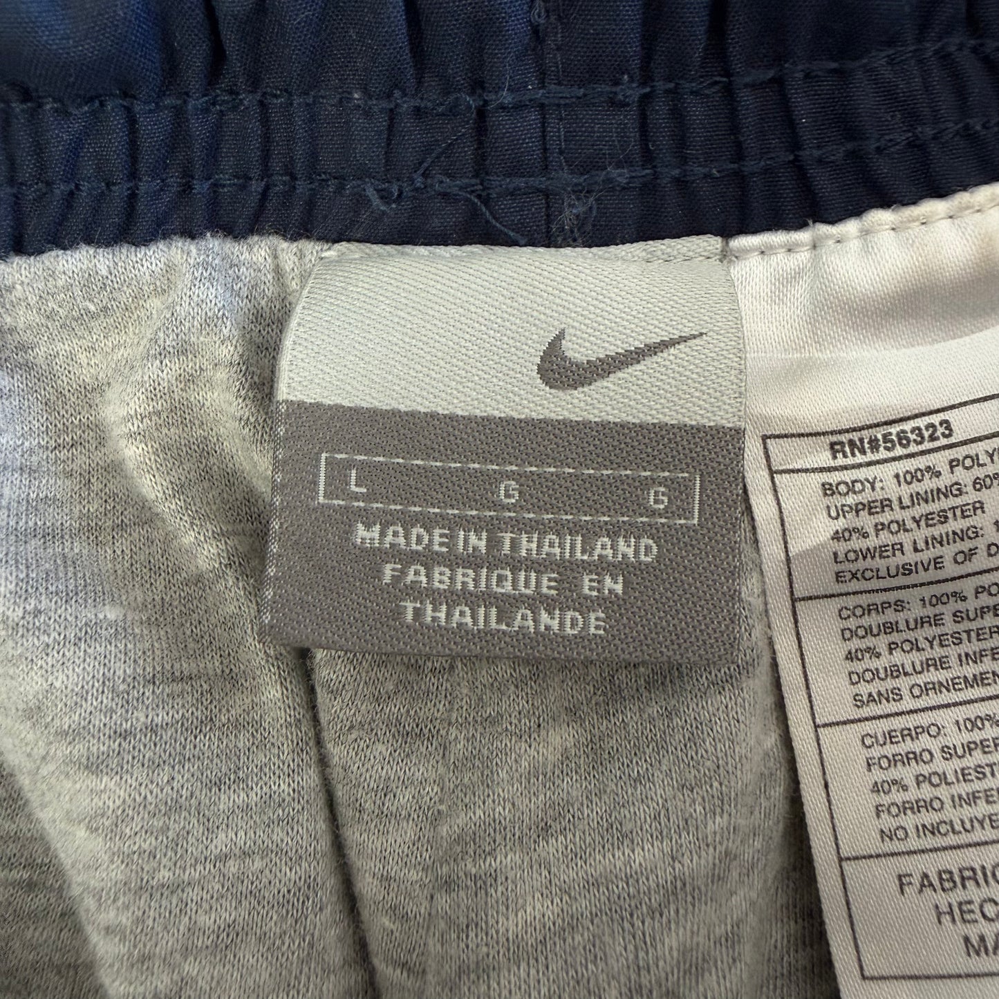 Y2K Nike Striped Wide Leg Track Pants - L