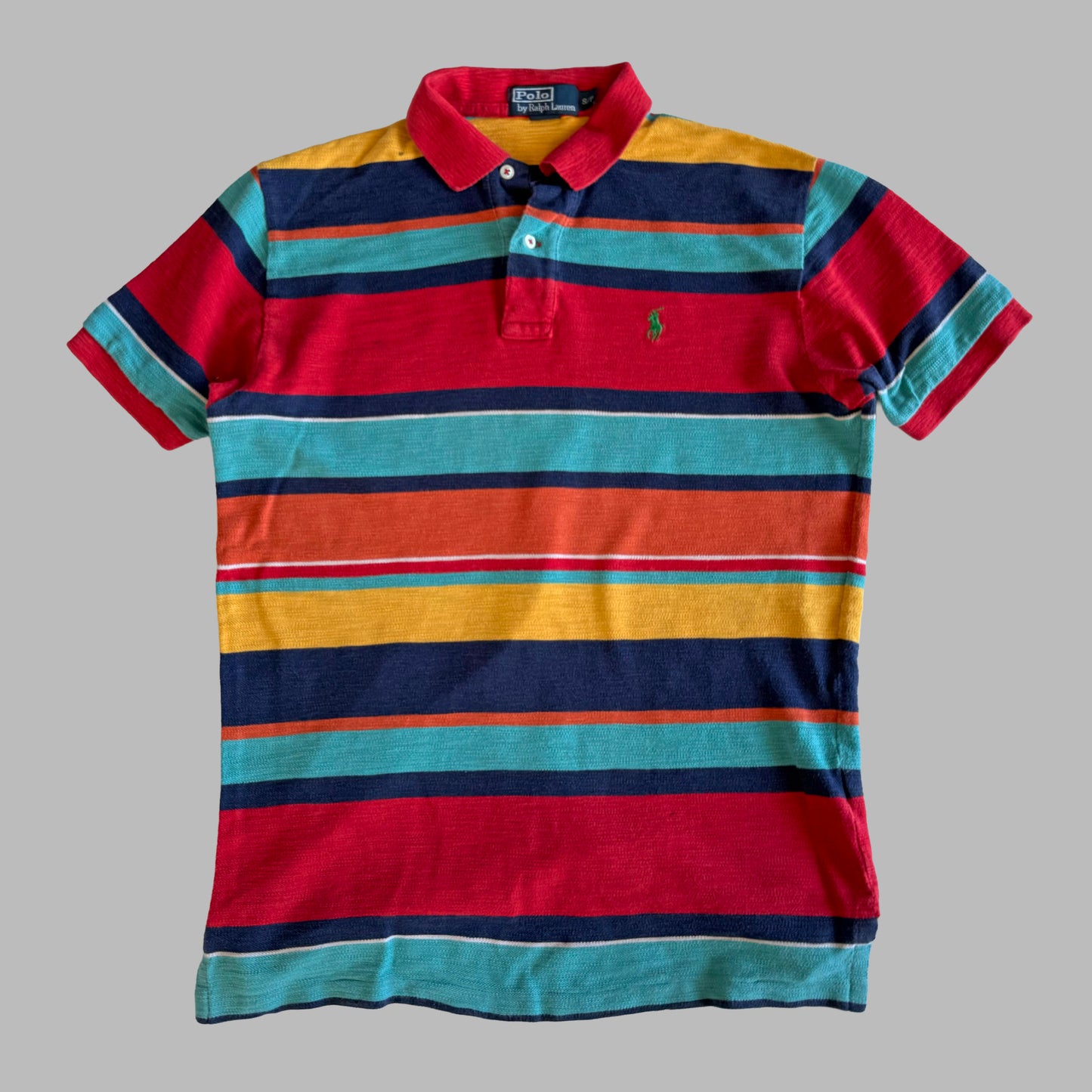 Ralph Lauren Striped Polo Shirt - Small