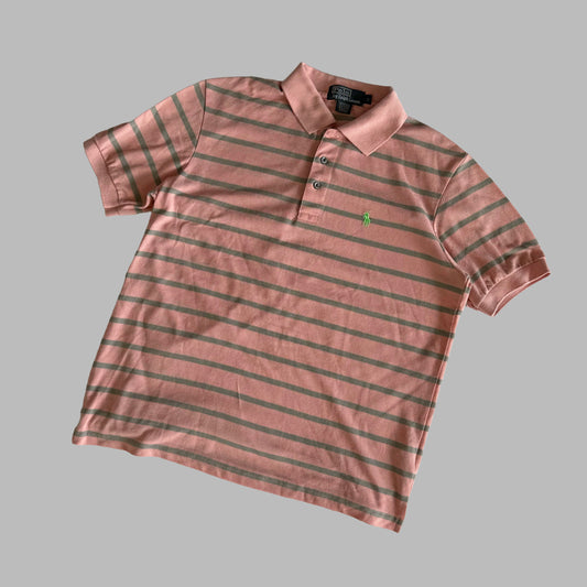 Ralph Lauren Striped Polo Shirt - Large