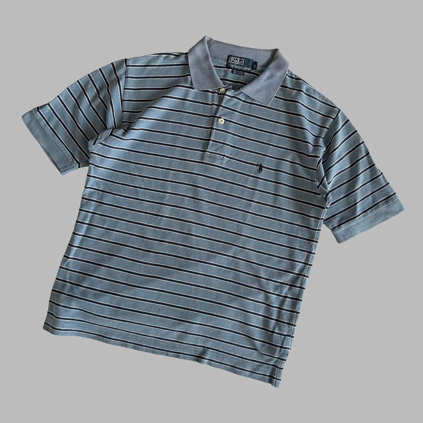 Ralph Lauren Striped Polo Shirt - Small