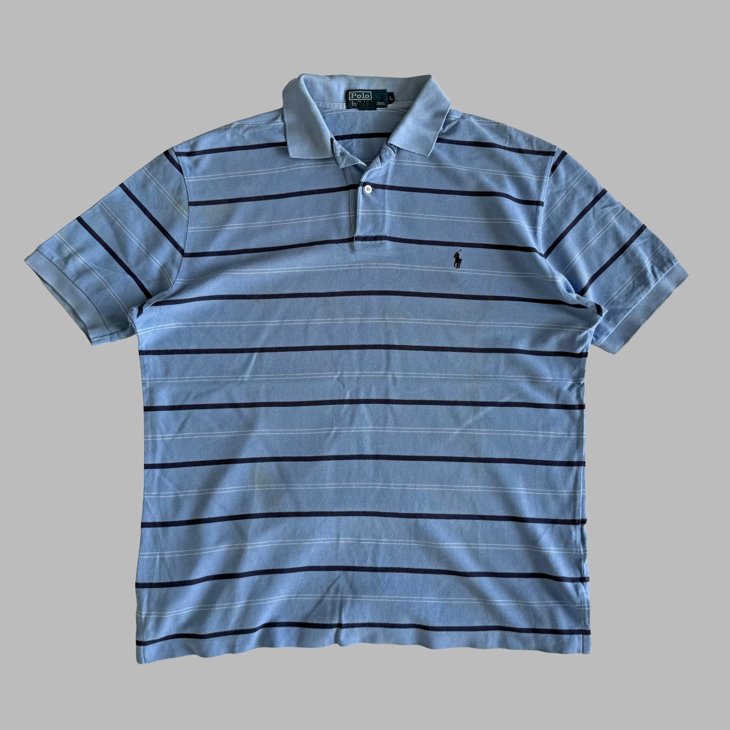 Ralph Lauren Striped Polo Shirt - Large