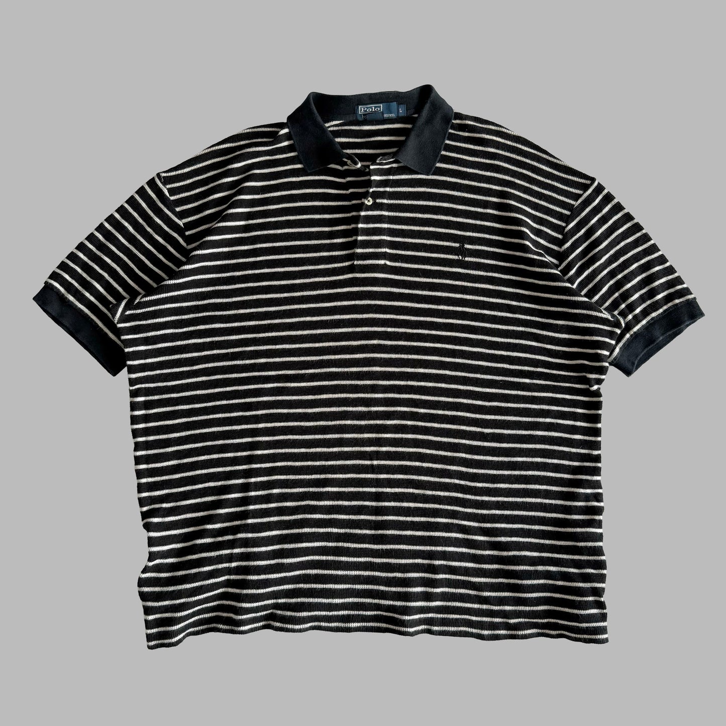 Ralph Lauren Striped Polo Shirt - Large