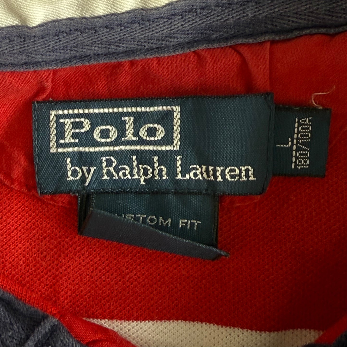 Ralph Lauren Striped Polo Shirt - Large