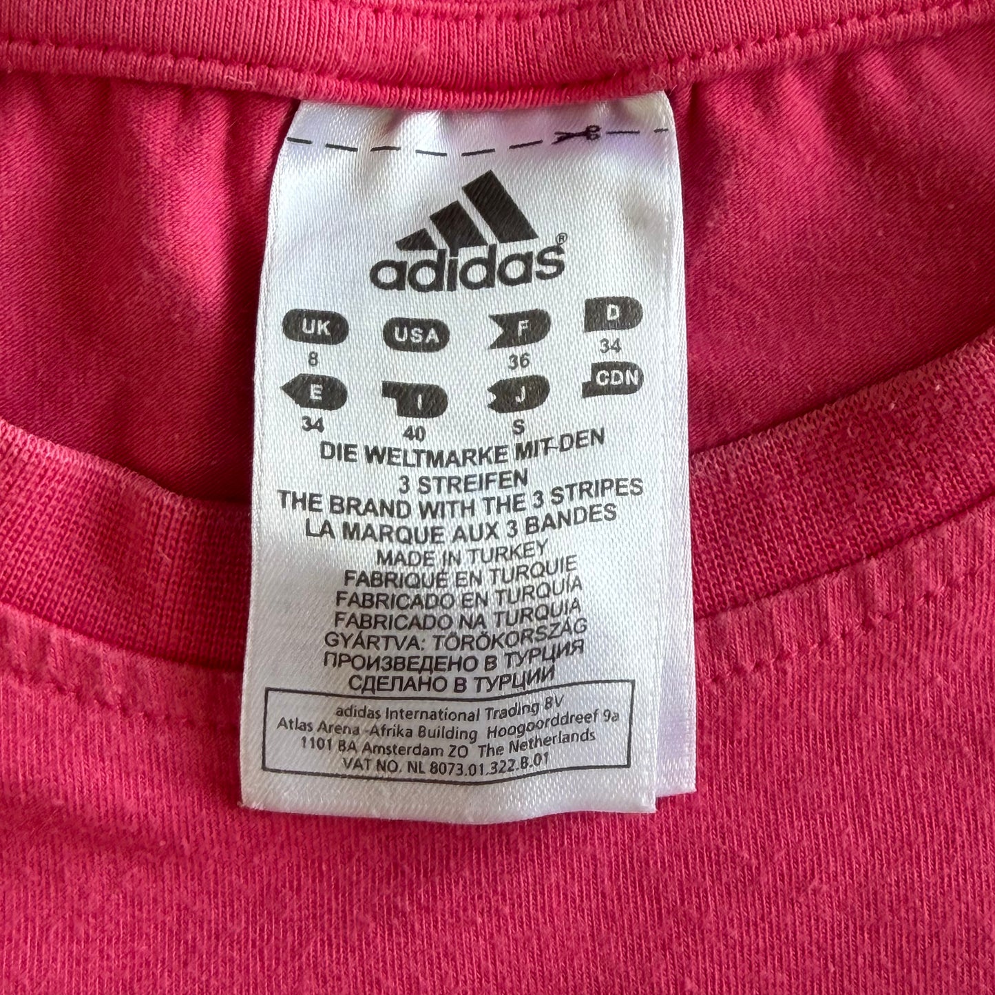 Y2K Adidas Spell Out Baby Tee - S