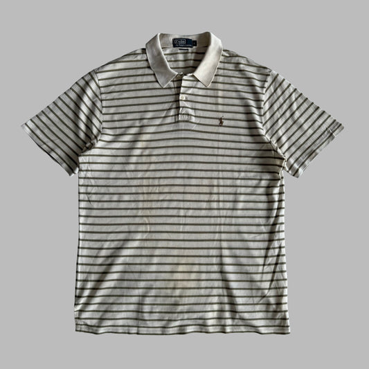 Ralph Lauren Striped Polo Shirt - Large
