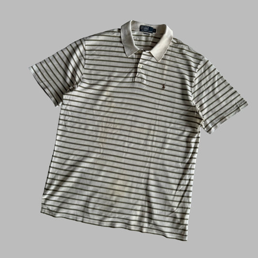 Ralph Lauren Striped Polo Shirt - Large