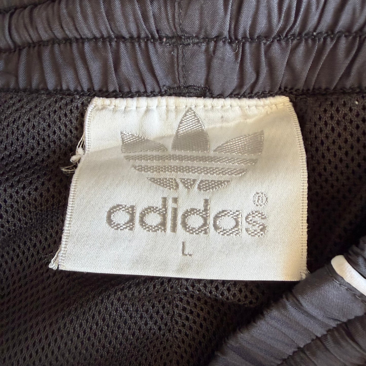 Y2K Adidas Striped Wide Leg Track Pants - L