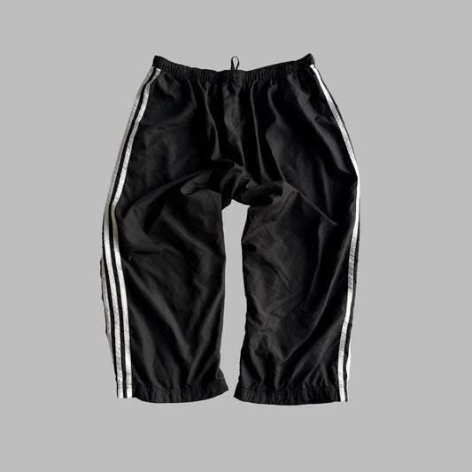 Y2K Adidas Striped Three Quarter Track Pants - M