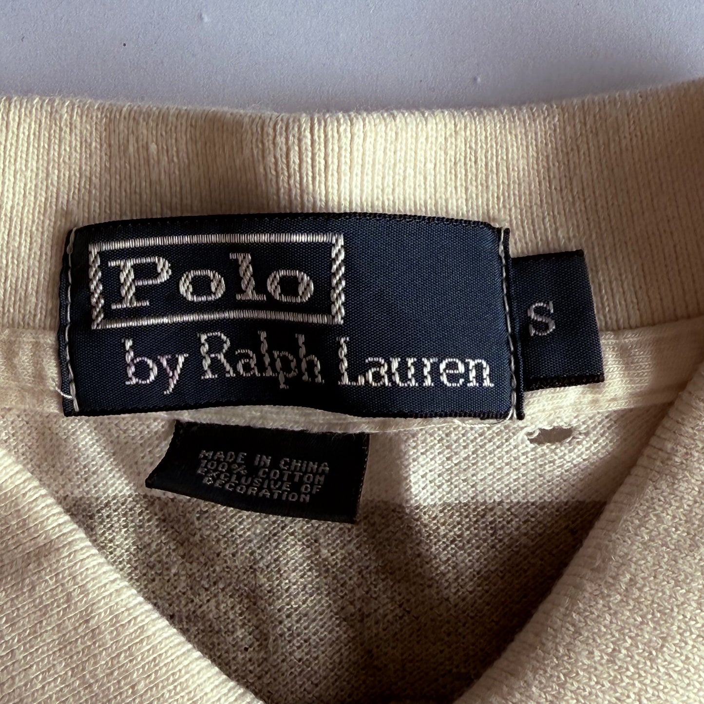 Ralph Lauren Striped Polo Shirt - Small