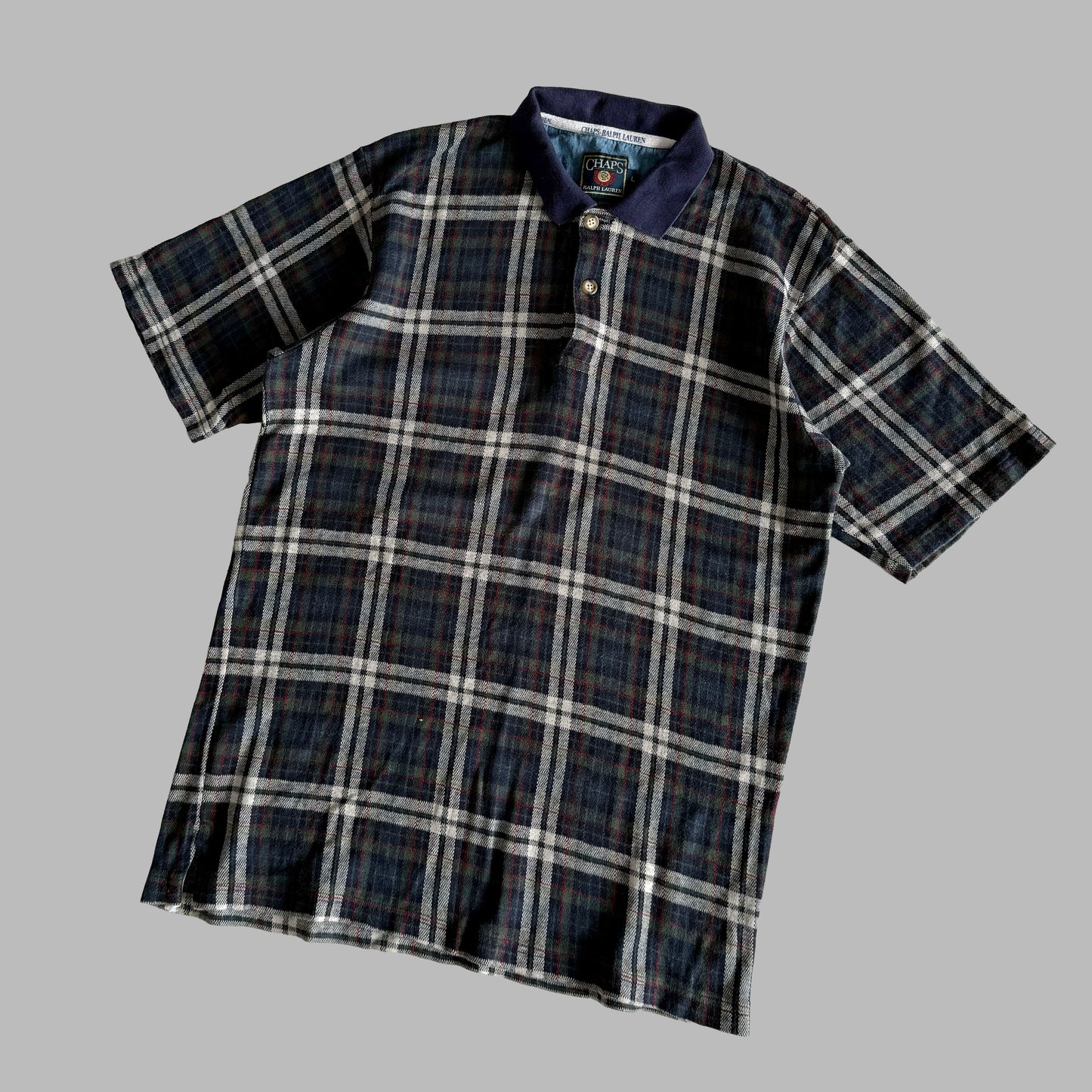Ralph Lauren Chaps Tartan Polo Shirt - Large