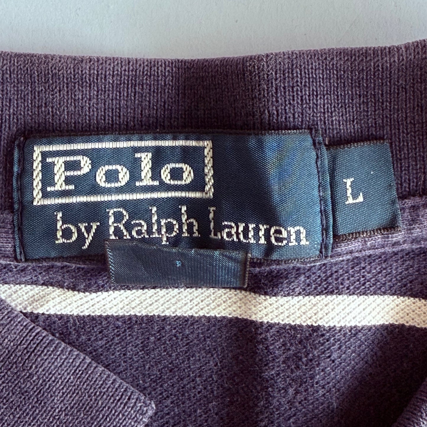Ralph Lauren Striped Polo Shirt - Large