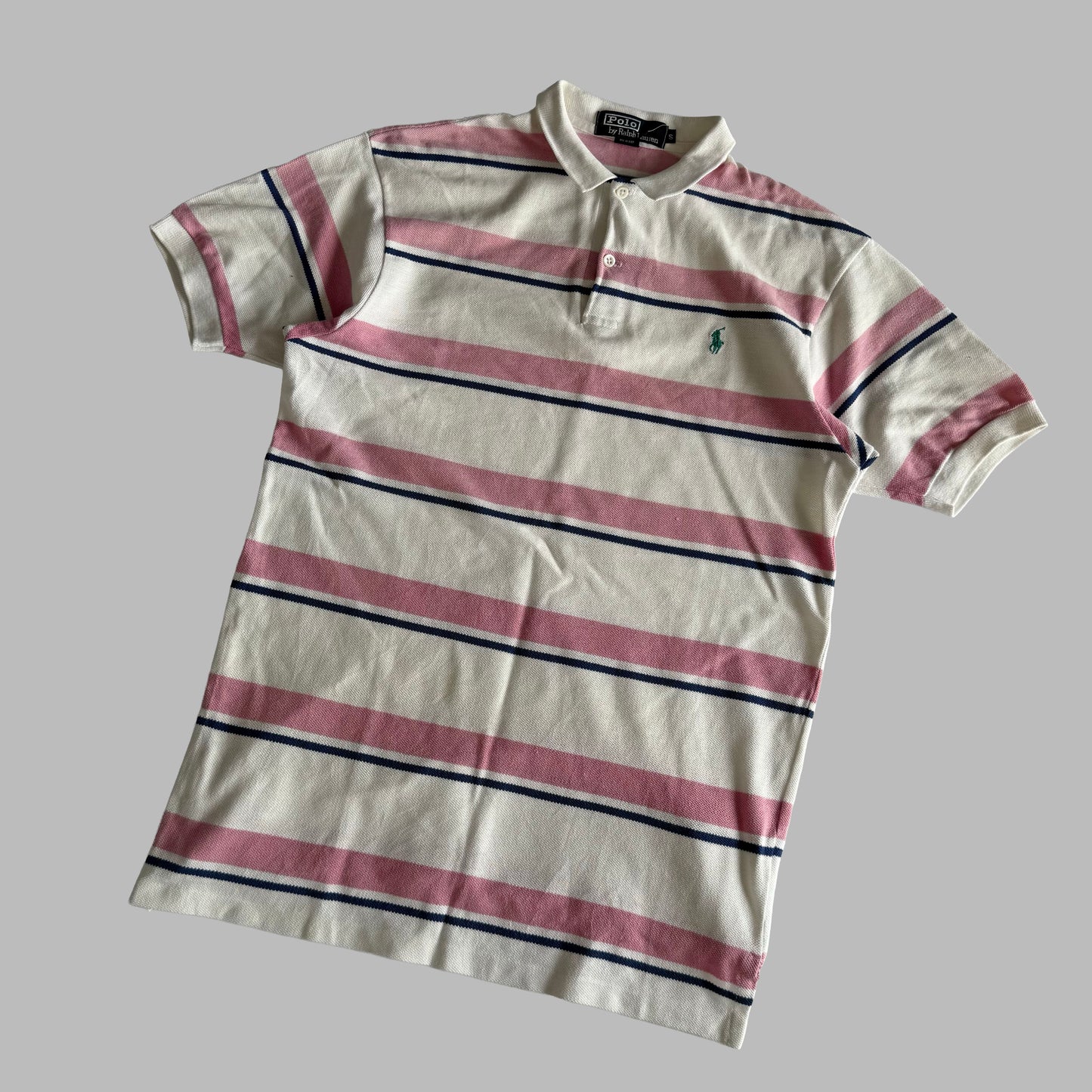 Ralph Lauren Striped Polo Shirt - Small