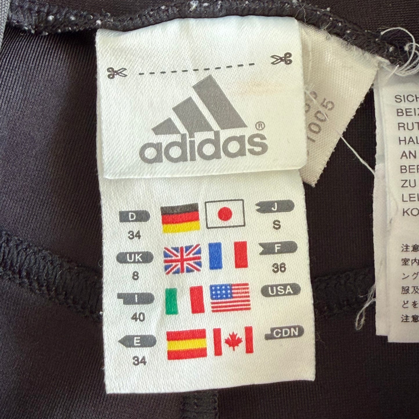Y2K Adidas Three Stripe Wide Leg Activewear Capris - S