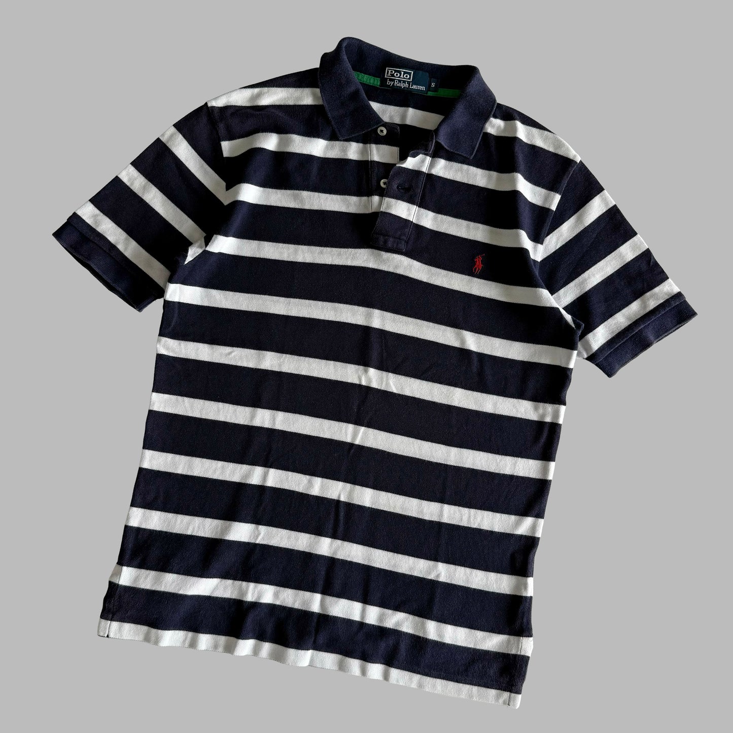 Ralph Lauren Striped Polo Shirt - Small