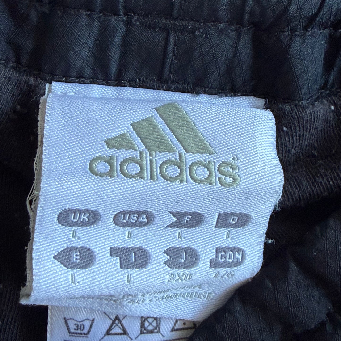 Y2K Adidas Three Stripe Baggy Track Pants - L
