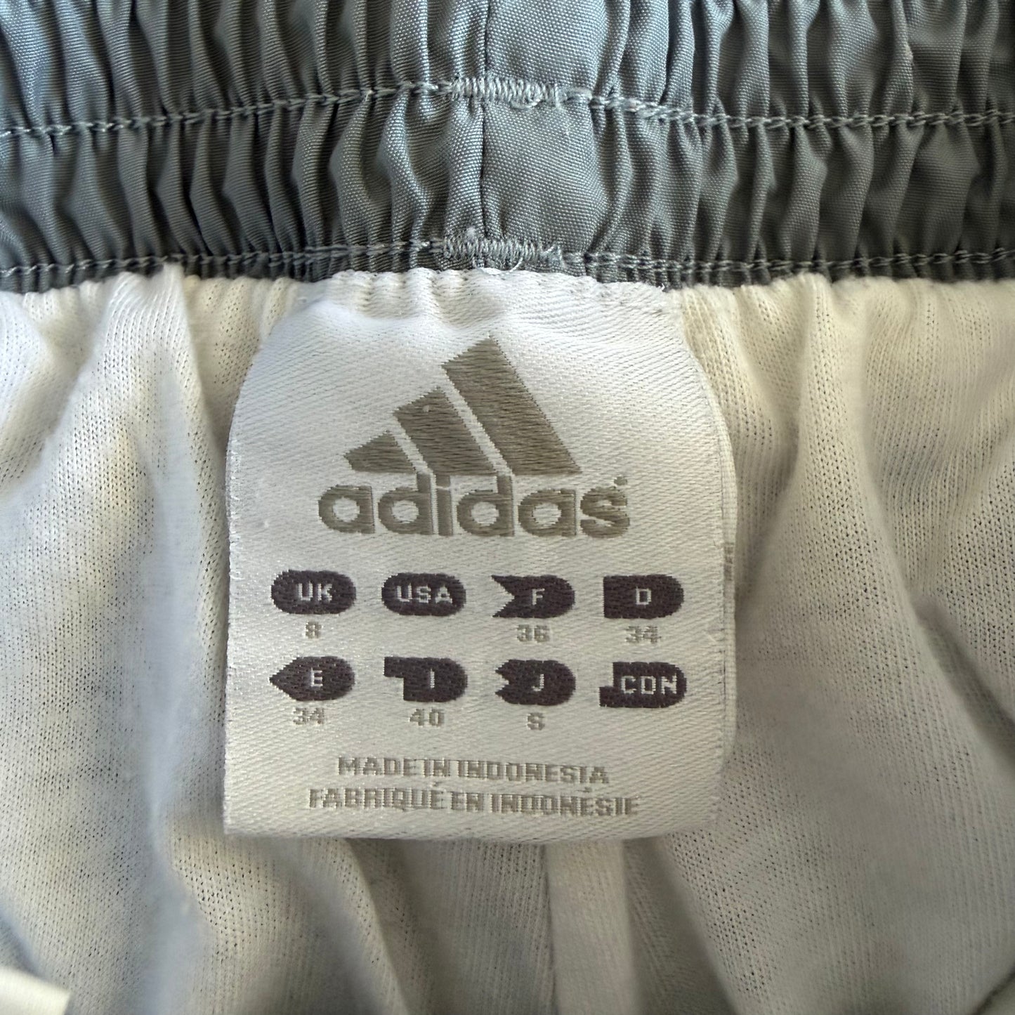 Y2K Adidas Three Stripe Baggy Track Pants - XXS