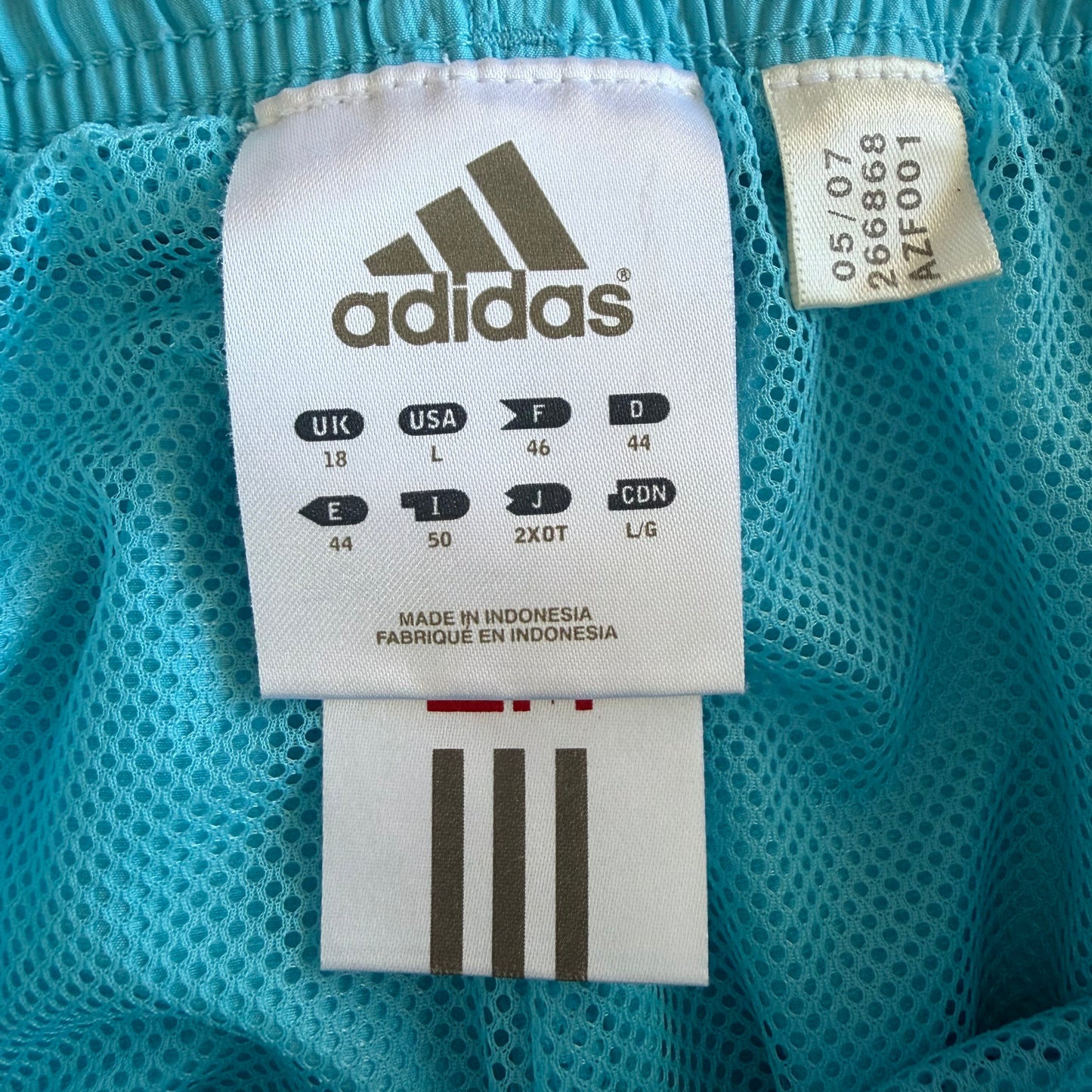 Y2K Adidas Three Stripe Wide Leg Track Pants - M