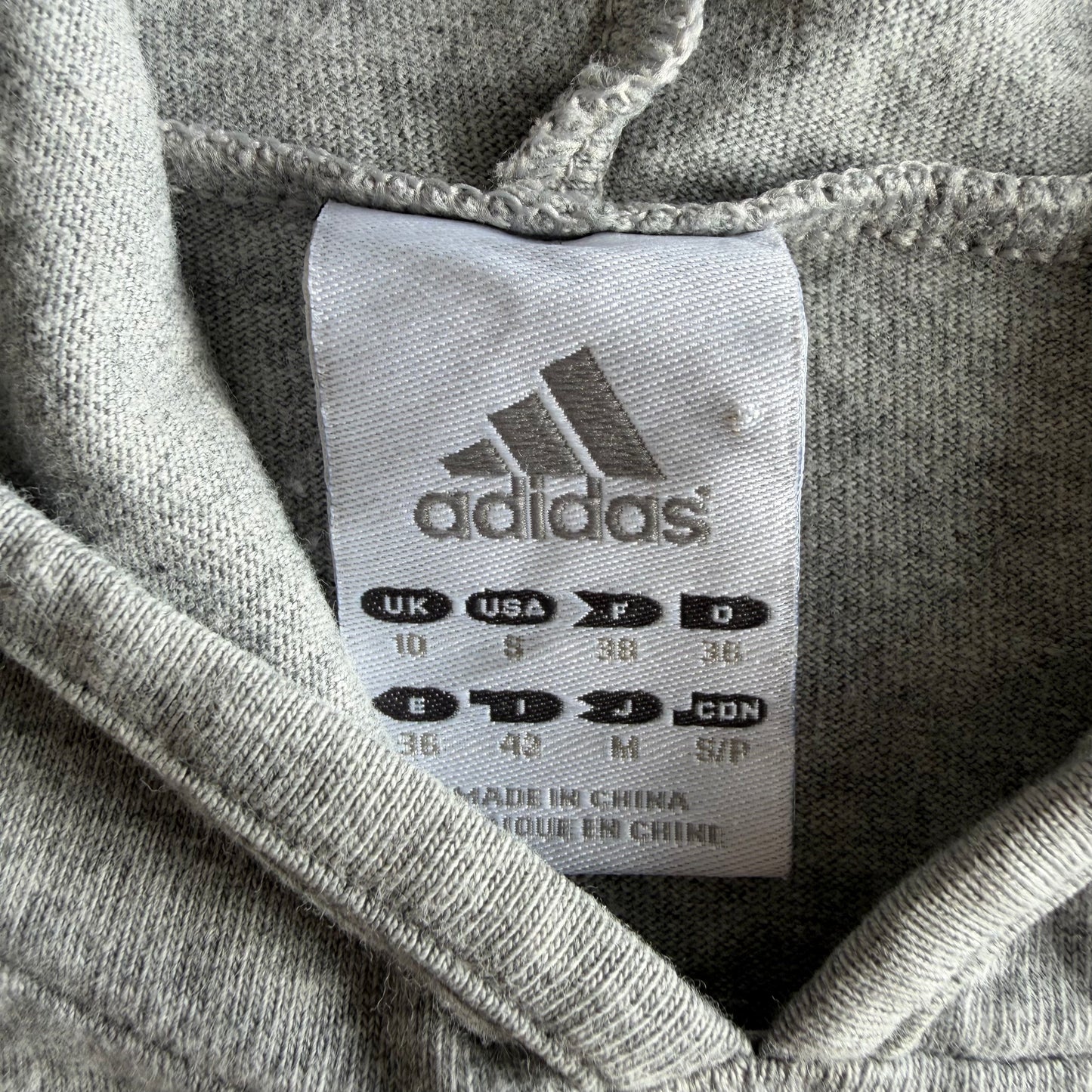 Y2K Adidas Spell Out Hooded Tee - S/M