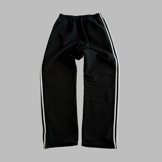 Y2K Adidas Three Stripe Wide Leg Track Pants - S
