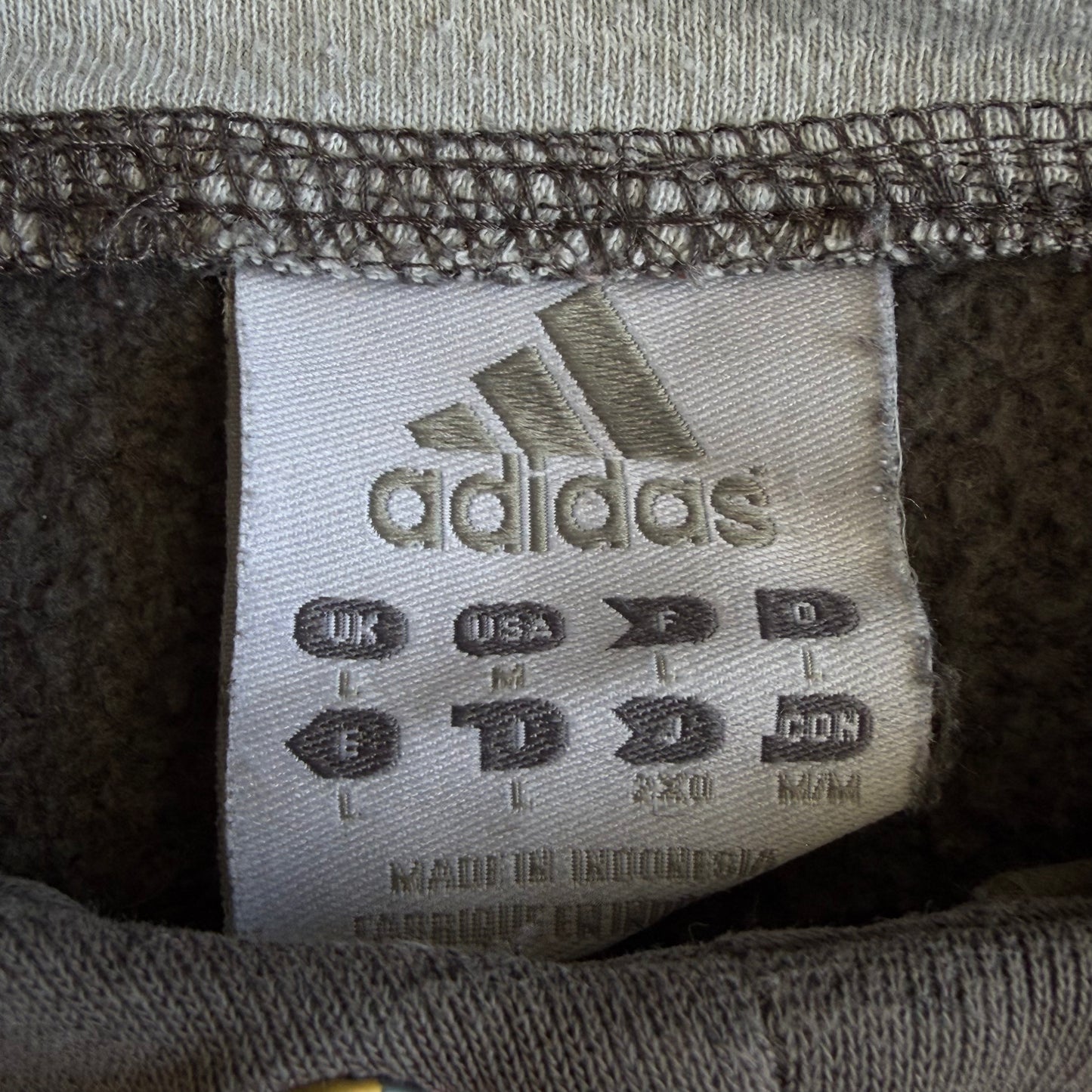 Y2K Adidas Three Stripe Panelled Hoodie - L
