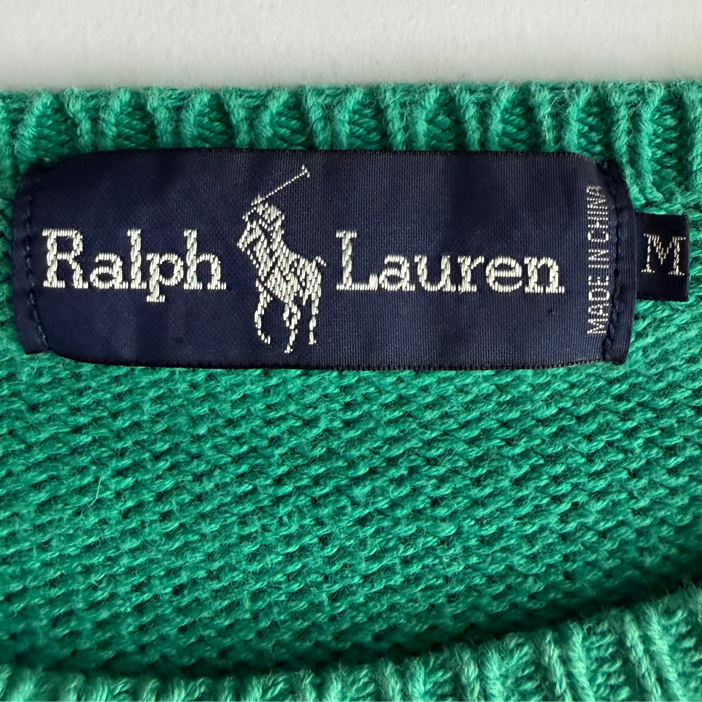 Y2K Polo Ralph Lauren Cotton Knit Sweater - M