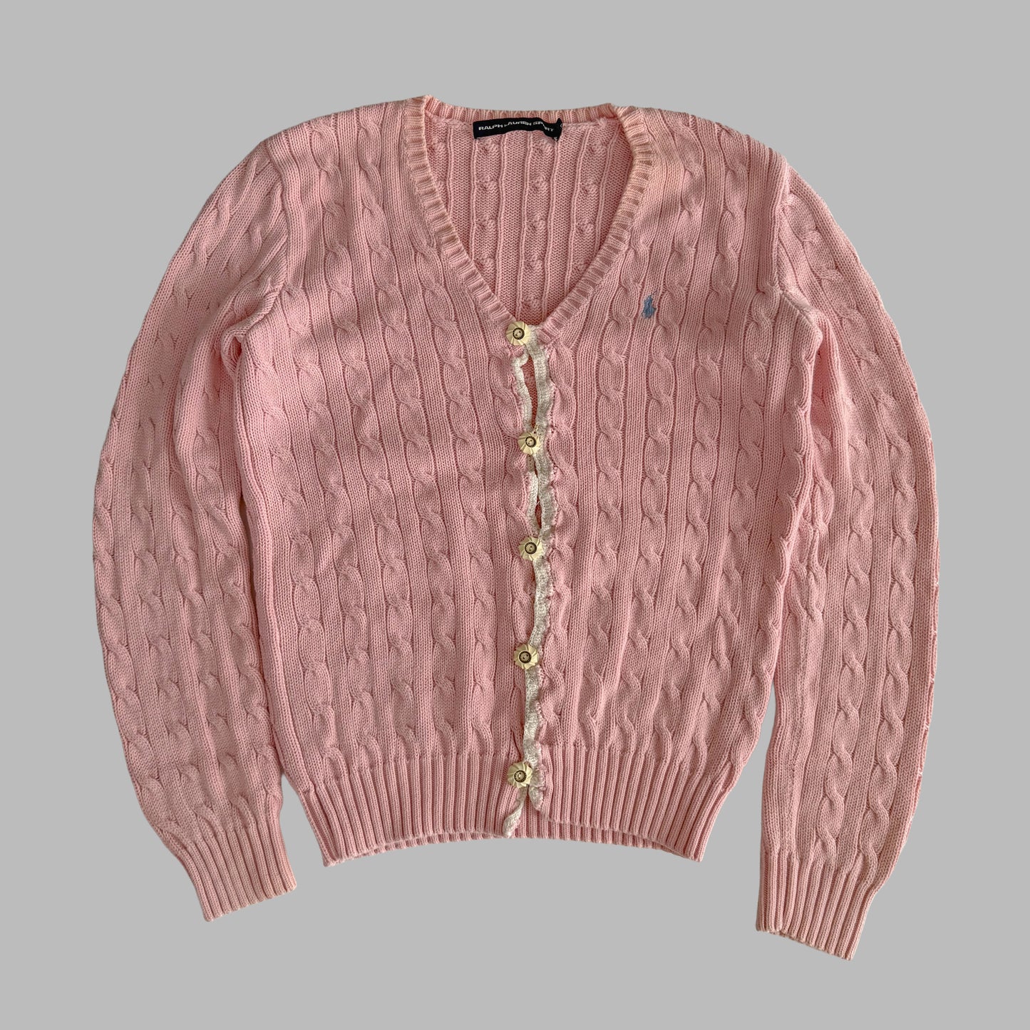 Ralph Lauren Cable Knit Cardigan - Large
