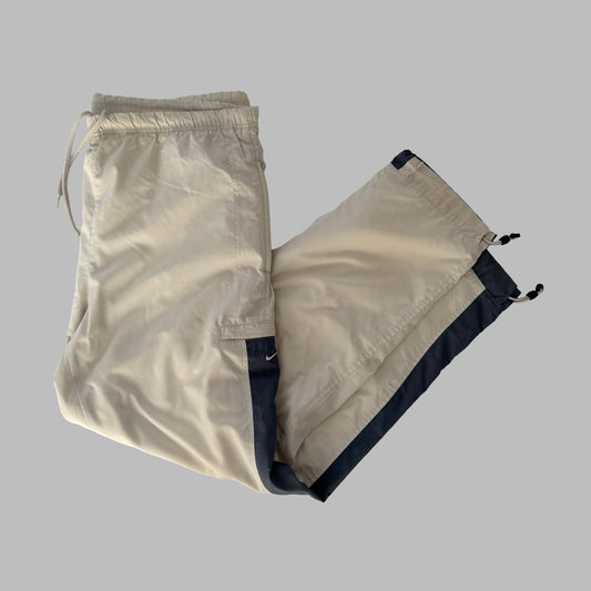 Y2K Nike Wide Leg Striped Track Pants - M