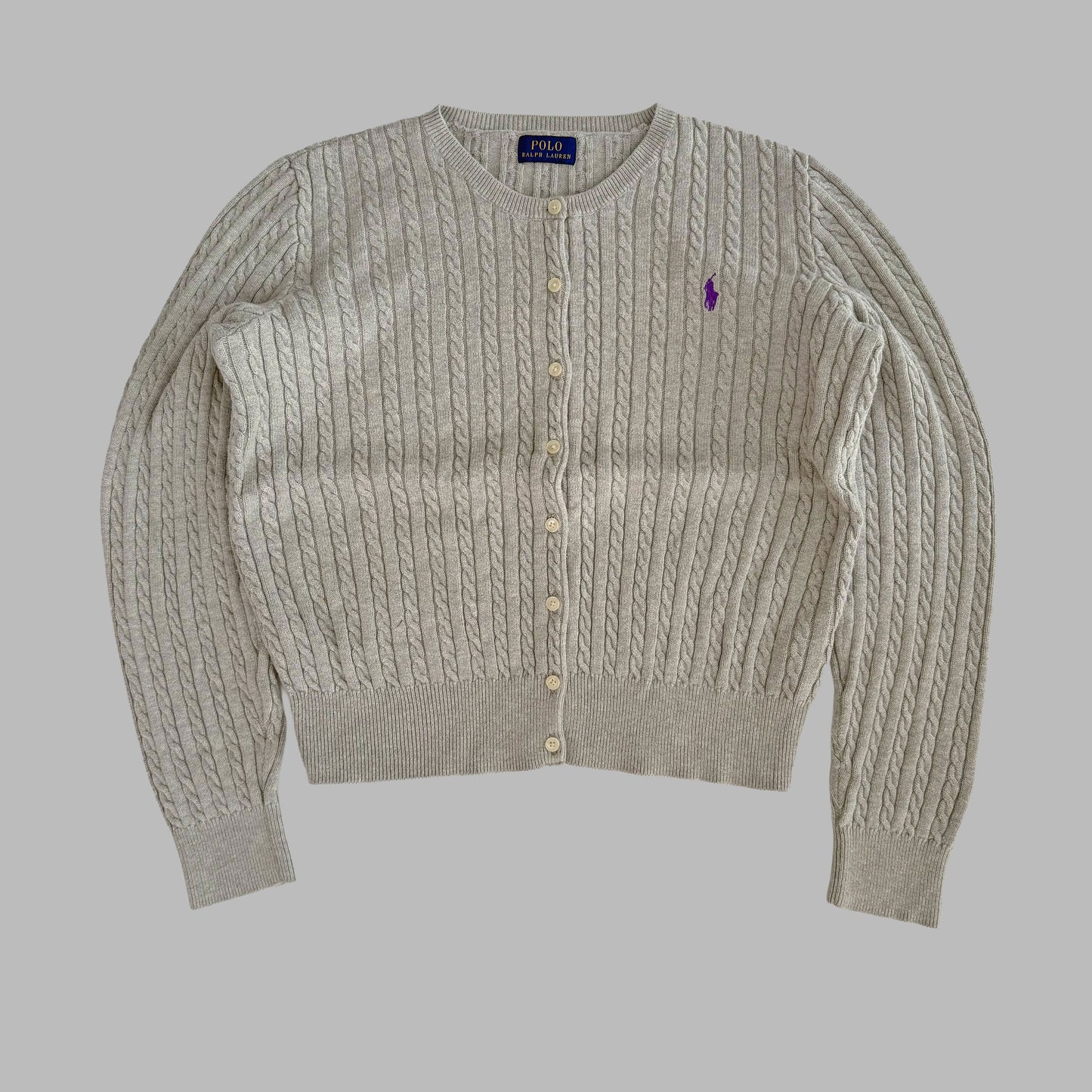 Ralph Lauren Cable Knit Cardigan - Small