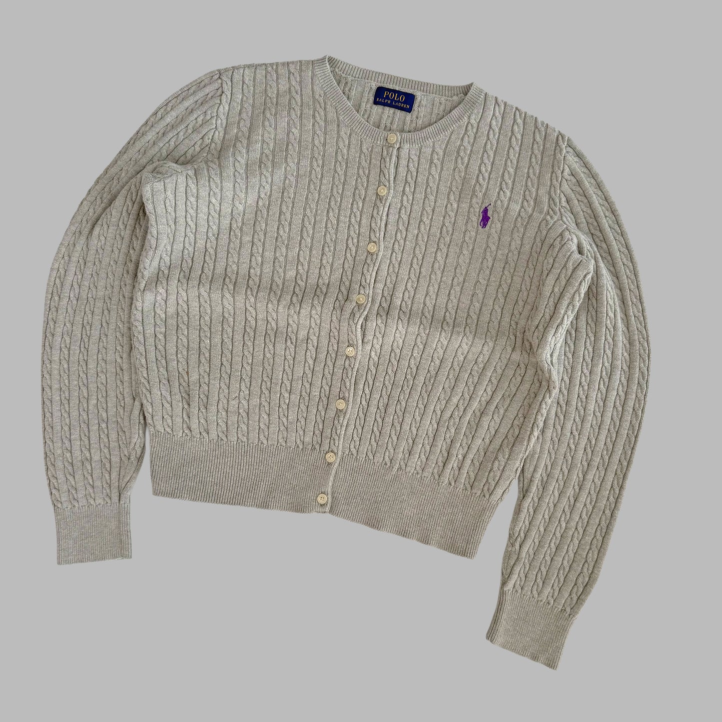 Ralph Lauren Cable Knit Cardigan - Small