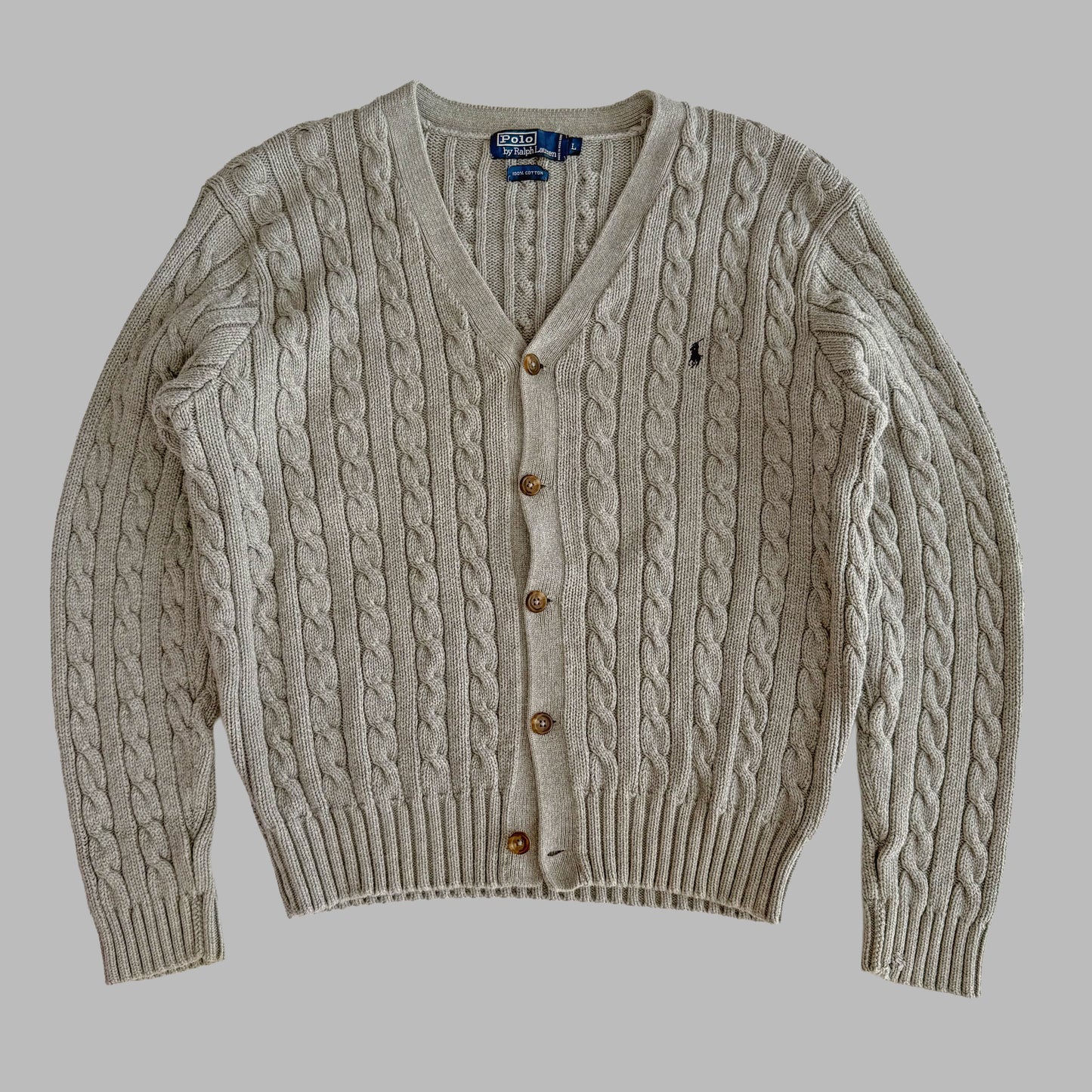 Ralph Lauren Cable Knit Cardigan - Large