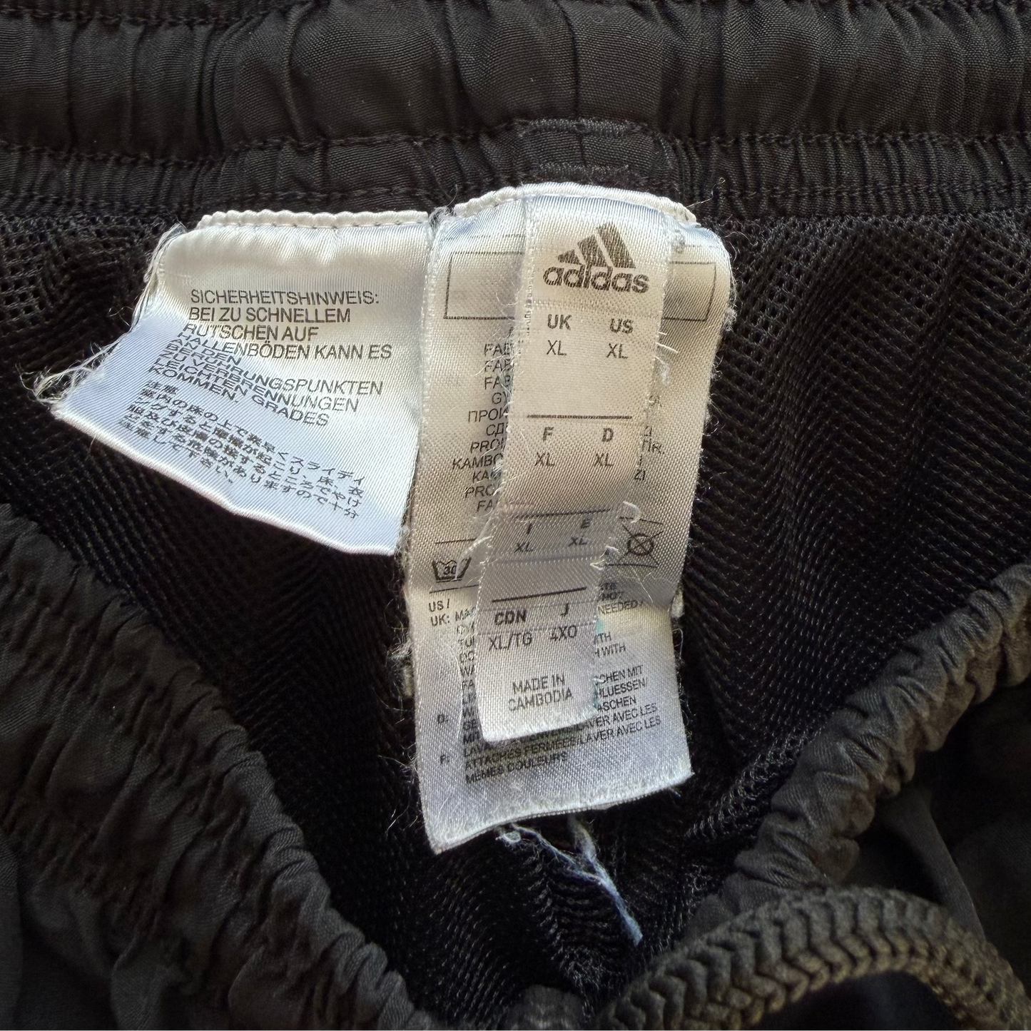 Y2K Adidas Striped Wide Leg Track Pants - M