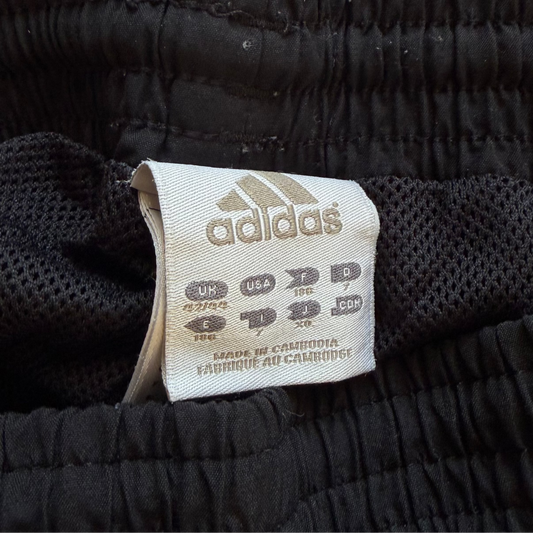 Y2K Adidas Three Stripe Straight Leg Track Pants - M