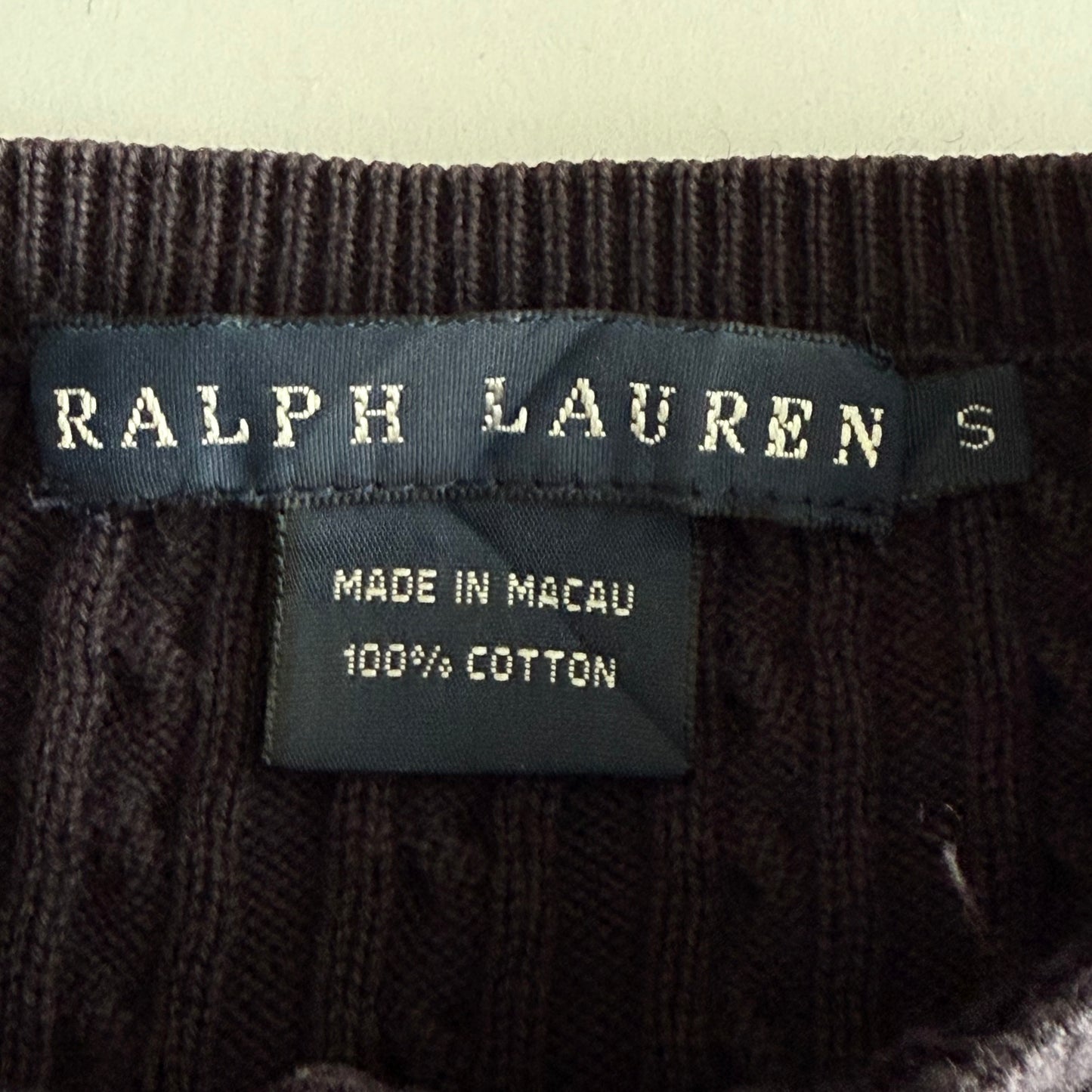 Ralph Lauren Cable Knit Cardigan - Small