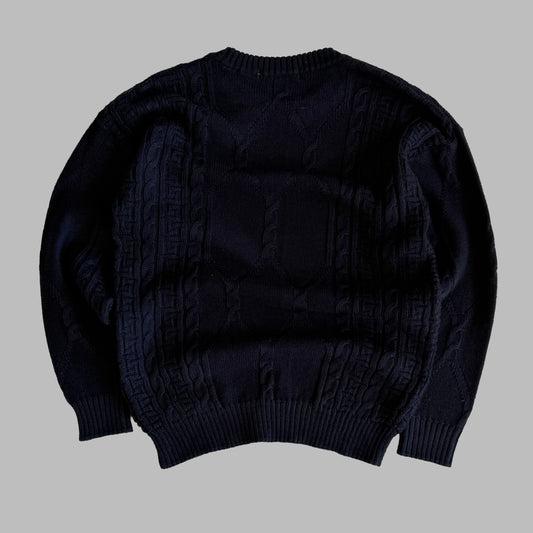 90s Burberry Cable Knit Sweater - M