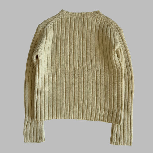 Y2K Burberry Ribbed Heivyweight Knit - M