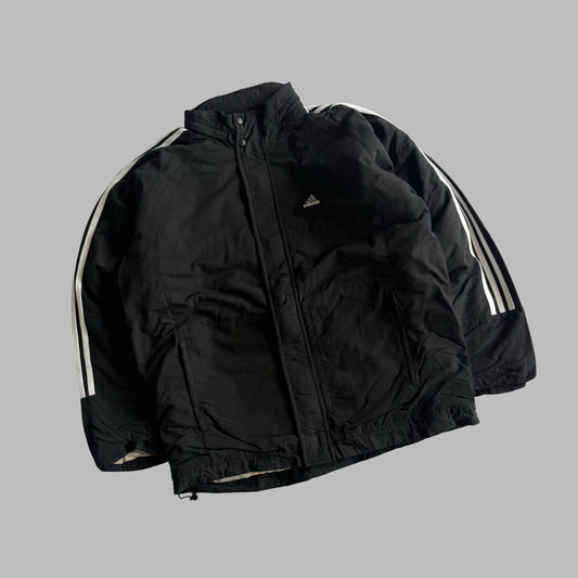 Y2K Adidas Three Stripe Padded Jacket - M