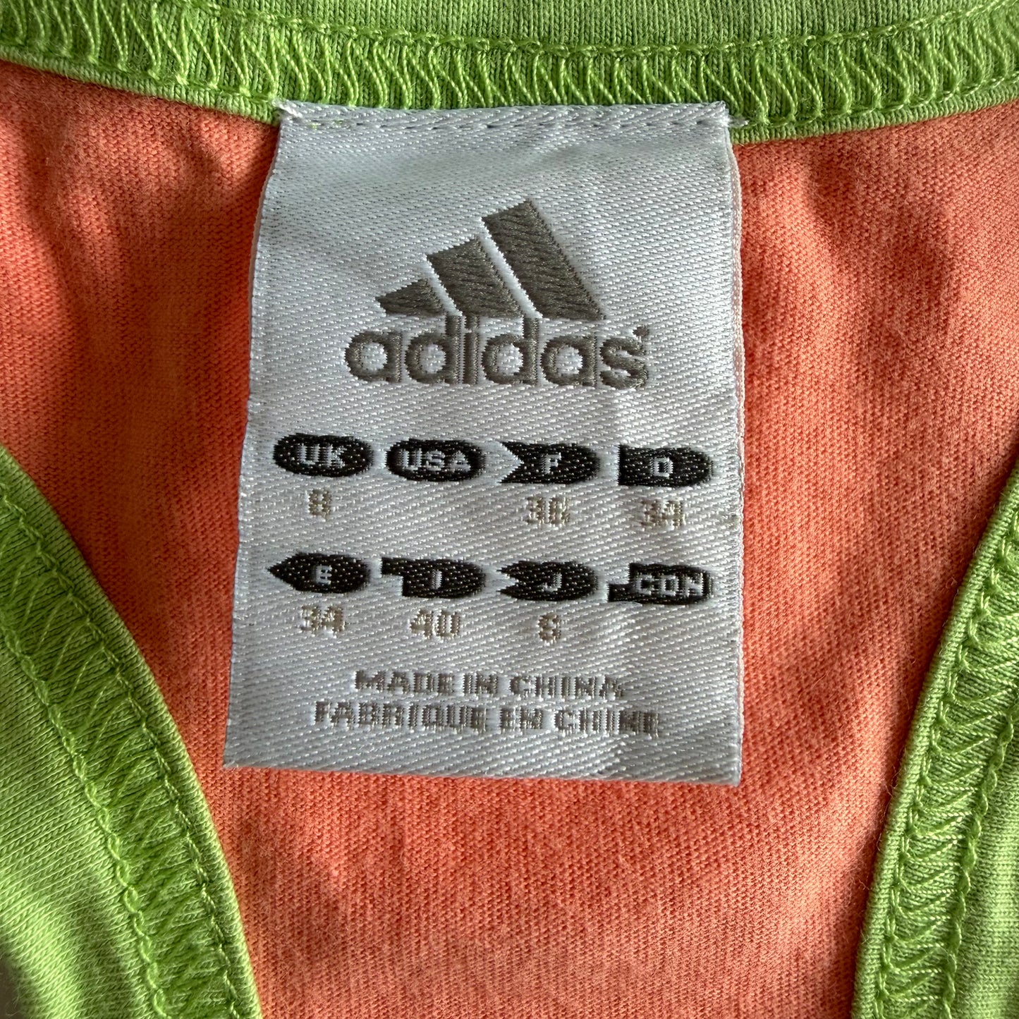 Y2K Adidas Three Stripe Ringer Activewear Tank - L