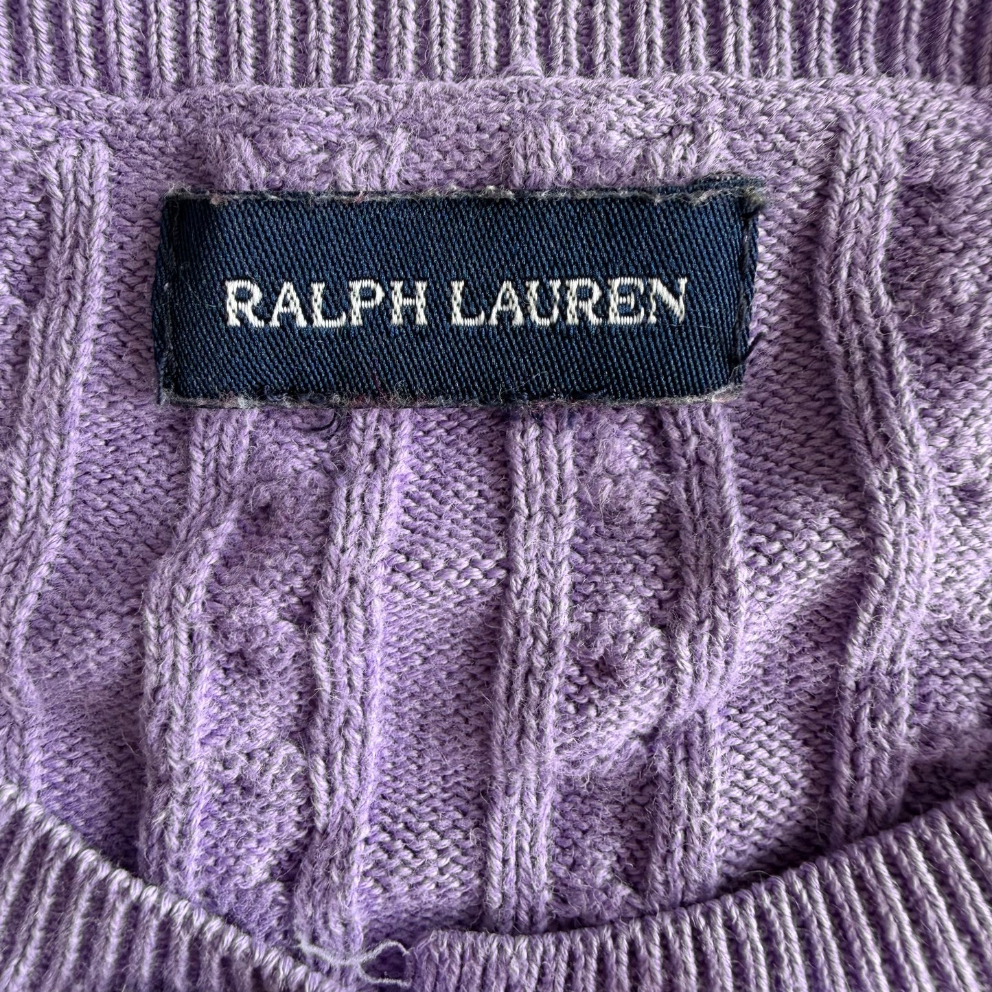 Y2K Polo Ralph Lauren Cable Knit Cardigan - M
