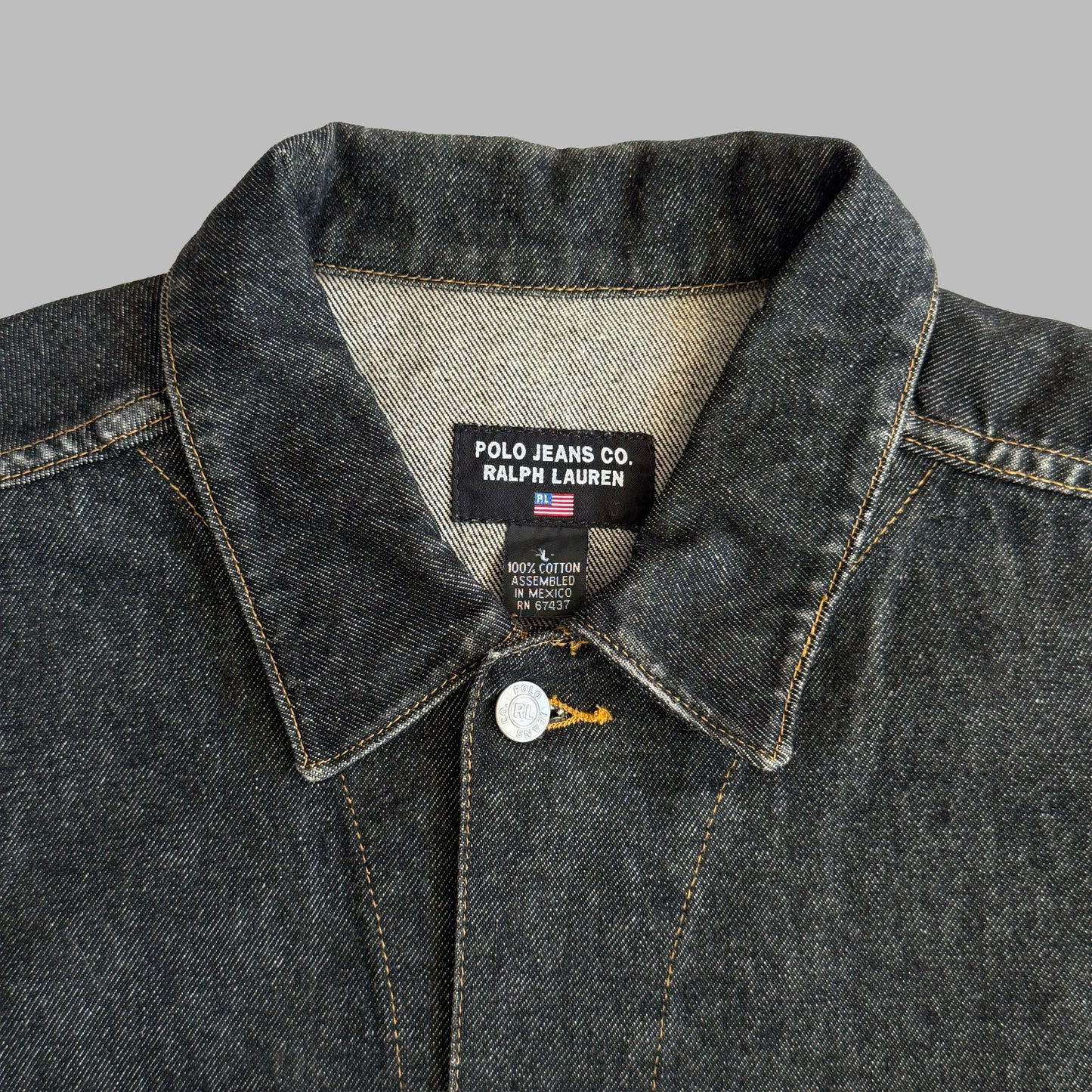 Y2K Polo Ralph Lauren Workwear Denim Jacket - L