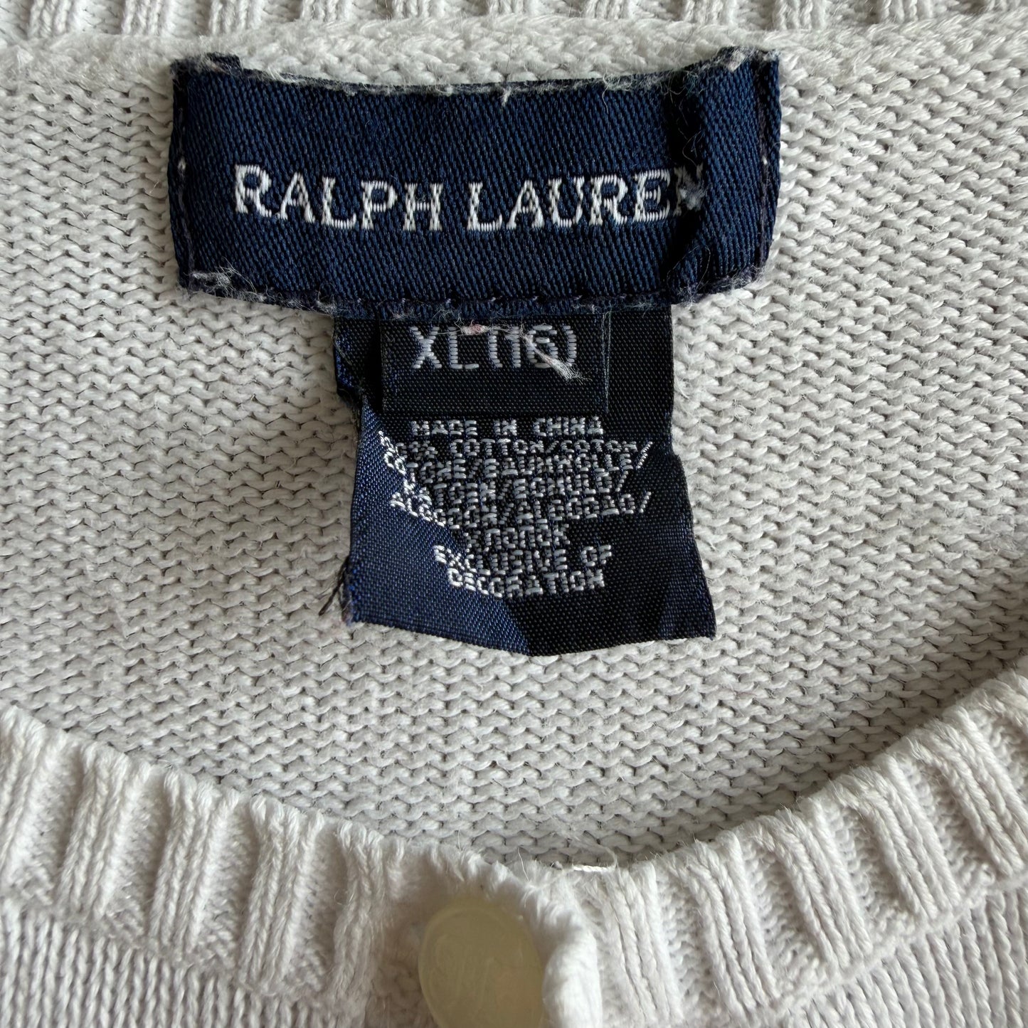 Y2K Polo Ralph Lauren Light Cotton Cardigan - M