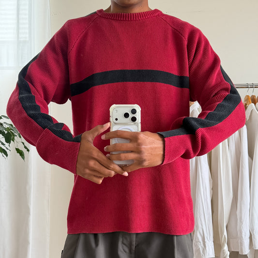 Y2K Polo Ralph Lauren Ribbed Heavy Knit Sweater - XL