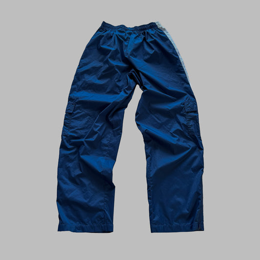 90s Nike Spell Out Wide Leg Track Pants - S