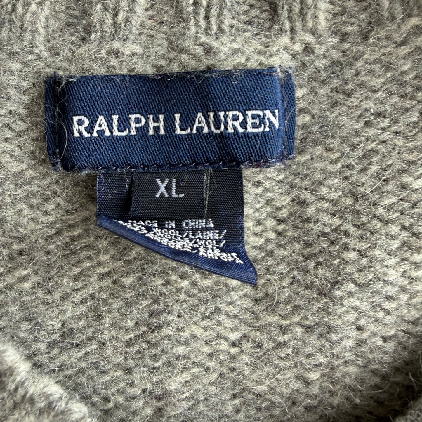 Y2K Polo Ralph Lauren Heavy Wool Cardigan - M