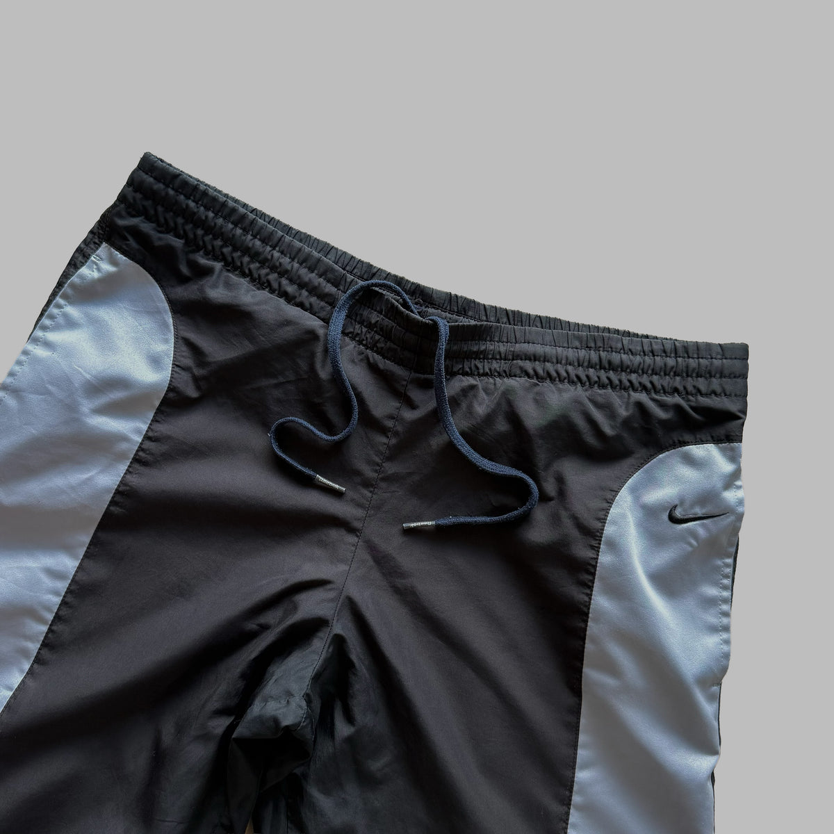 Y2K Nike Panelled Wide Leg Track Pants - M