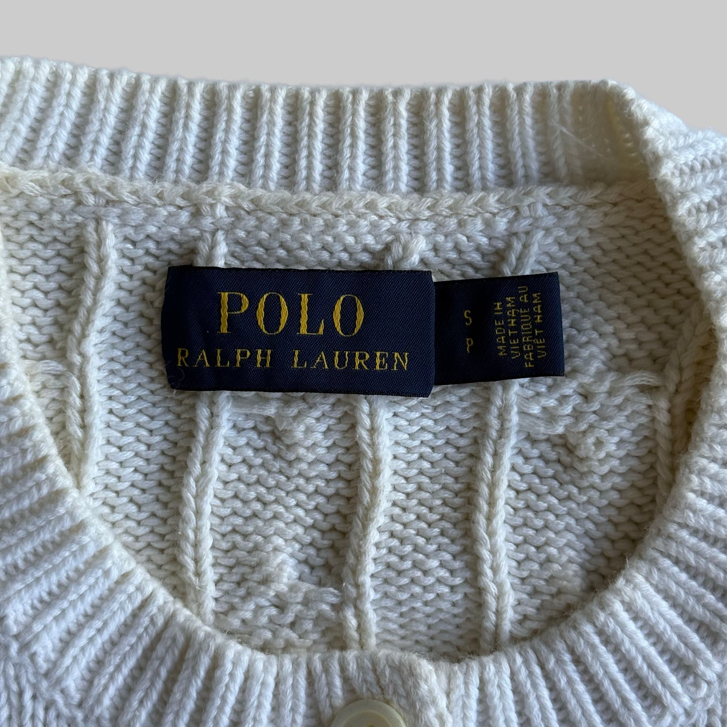 Ralph Lauren Cable Knit Cardigan - Small