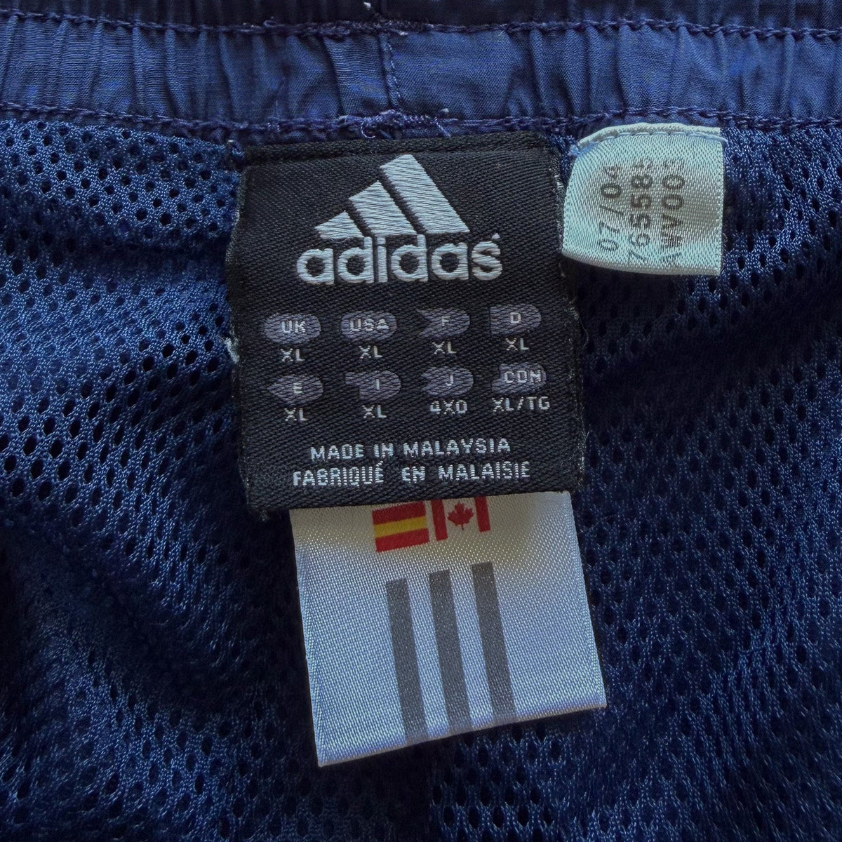 Y2K Adidas Three Stripe Wide Leg Track Pants - XL