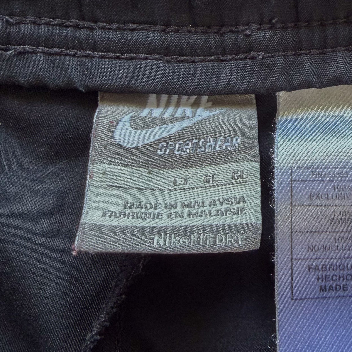 Y2K Nike Striped Wide Leg Track Pants - L
