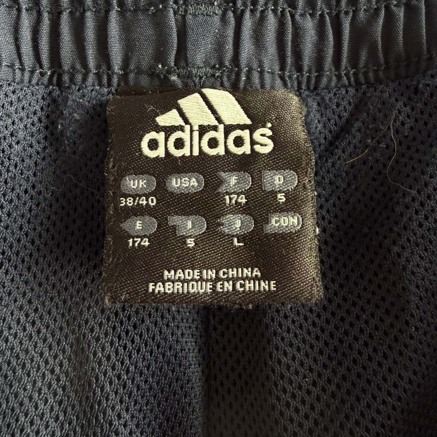 Y2K Adidas Three Stripe Baggy Track Pants - L