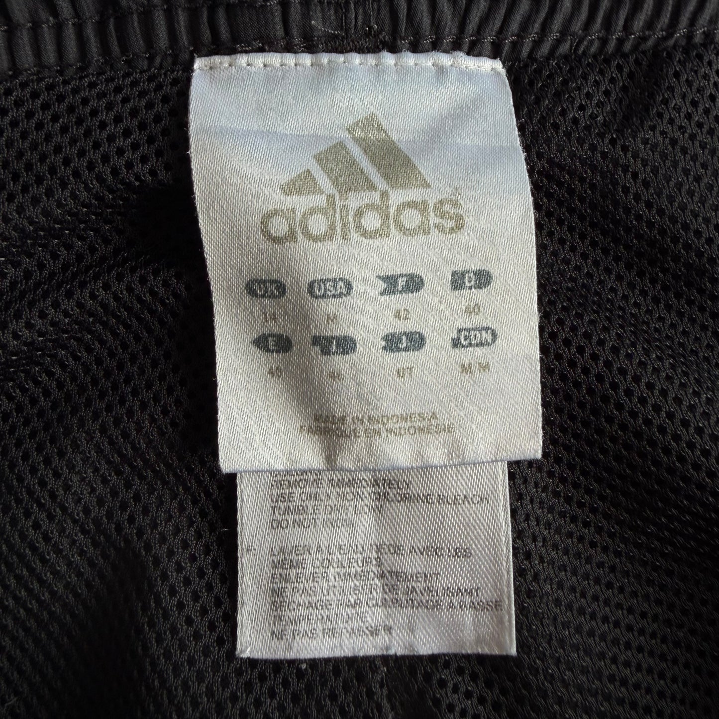 Y2K Adidas Three Stripe Wide Leg Track Pants - M